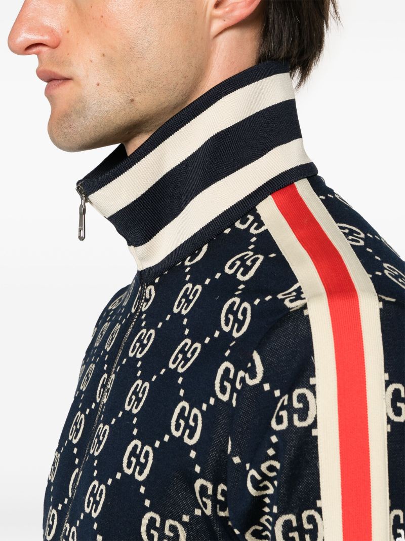 Blue Gg Supreme Cotton Track Jacket