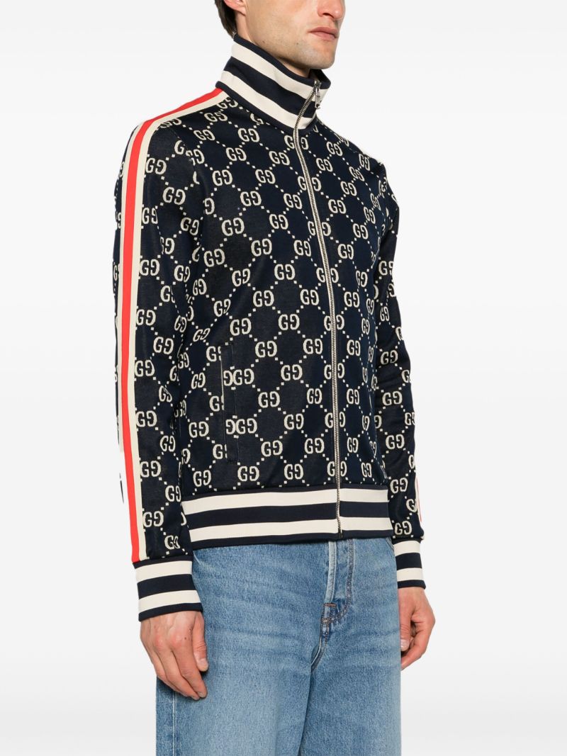 Blue Gg Supreme Cotton Track Jacket