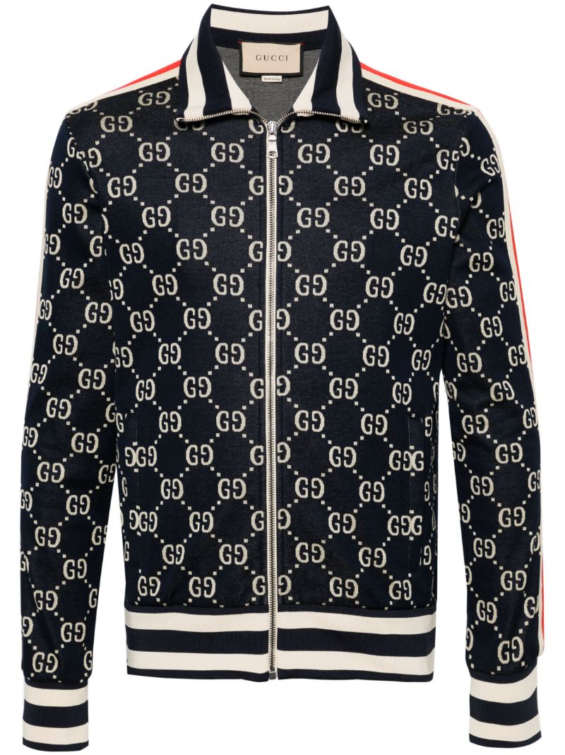 Blue Gg Supreme Cotton Track Jacket
