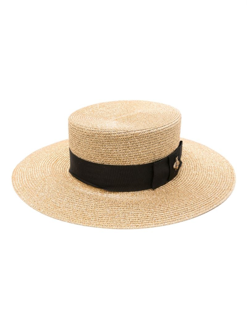 Neutral Straw Boater Hat