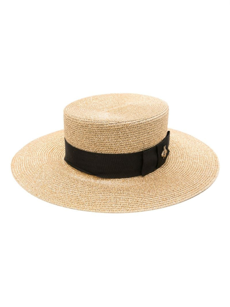 Neutral Straw Boater Hat