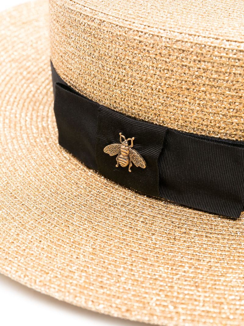 Neutral Straw Boater Hat