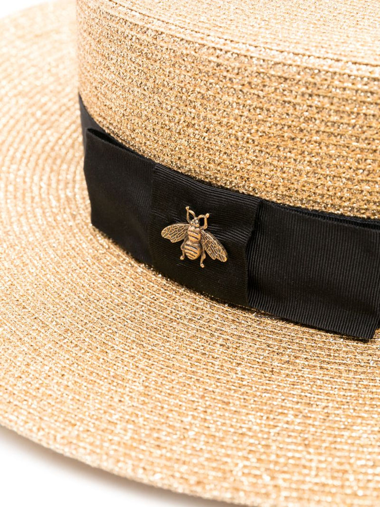 Neutral Straw Boater Hat