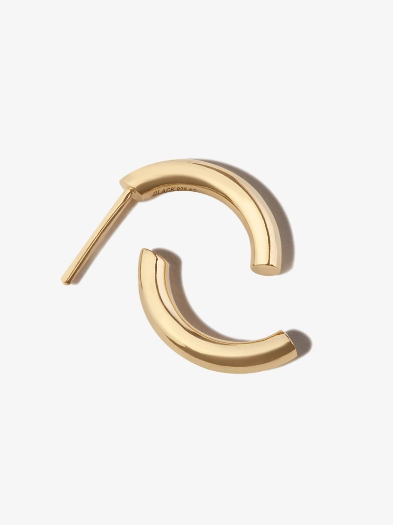 Gold-plated Broken Hoop Earring