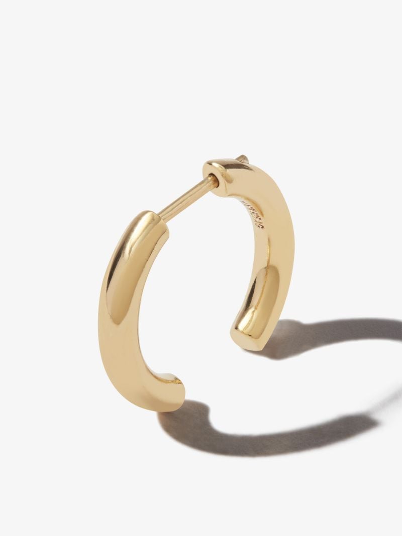 Gold-plated Broken Hoop Earring