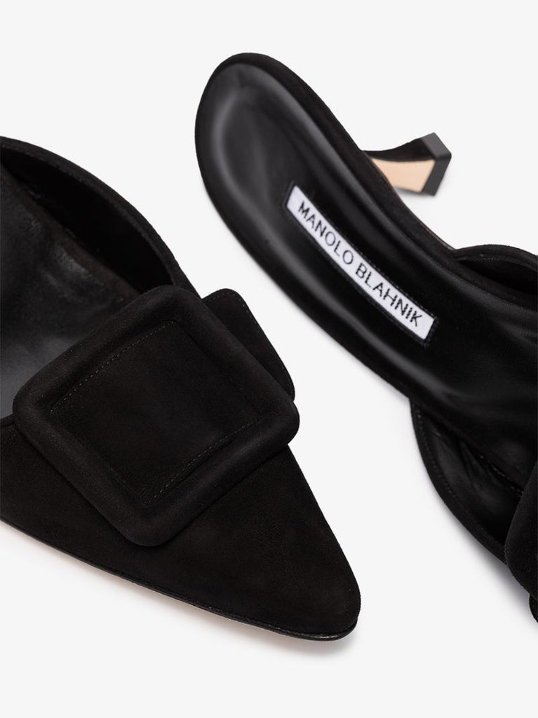Black Maysale 50 Suede Mules