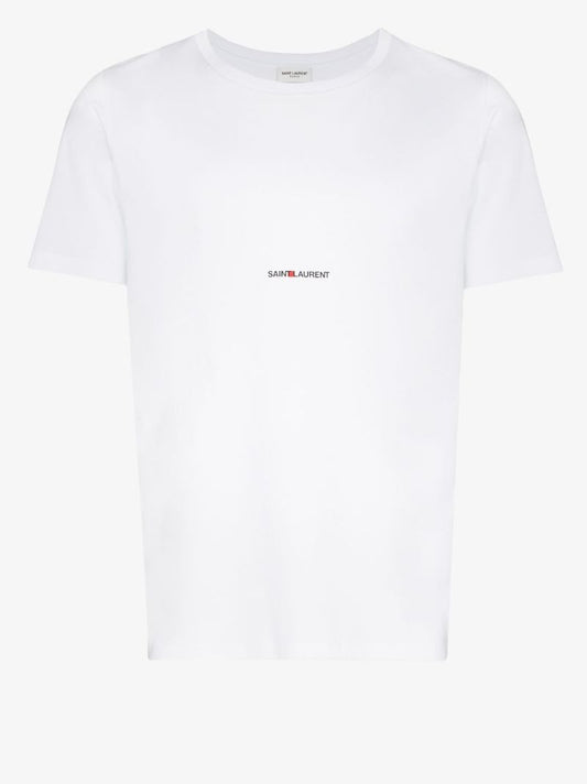 White Logo Print T-shirt