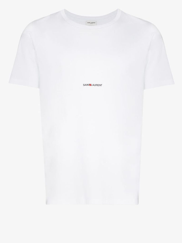 White Logo Print T-shirt