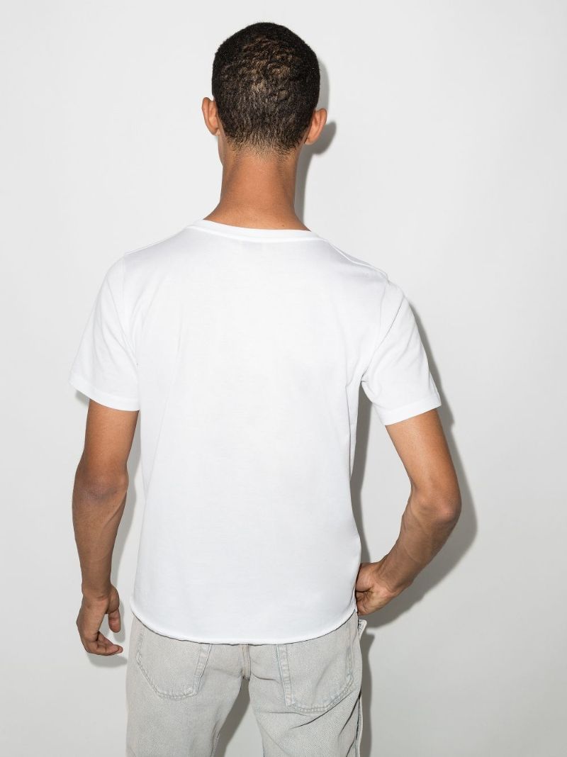 White Logo Print T-shirt