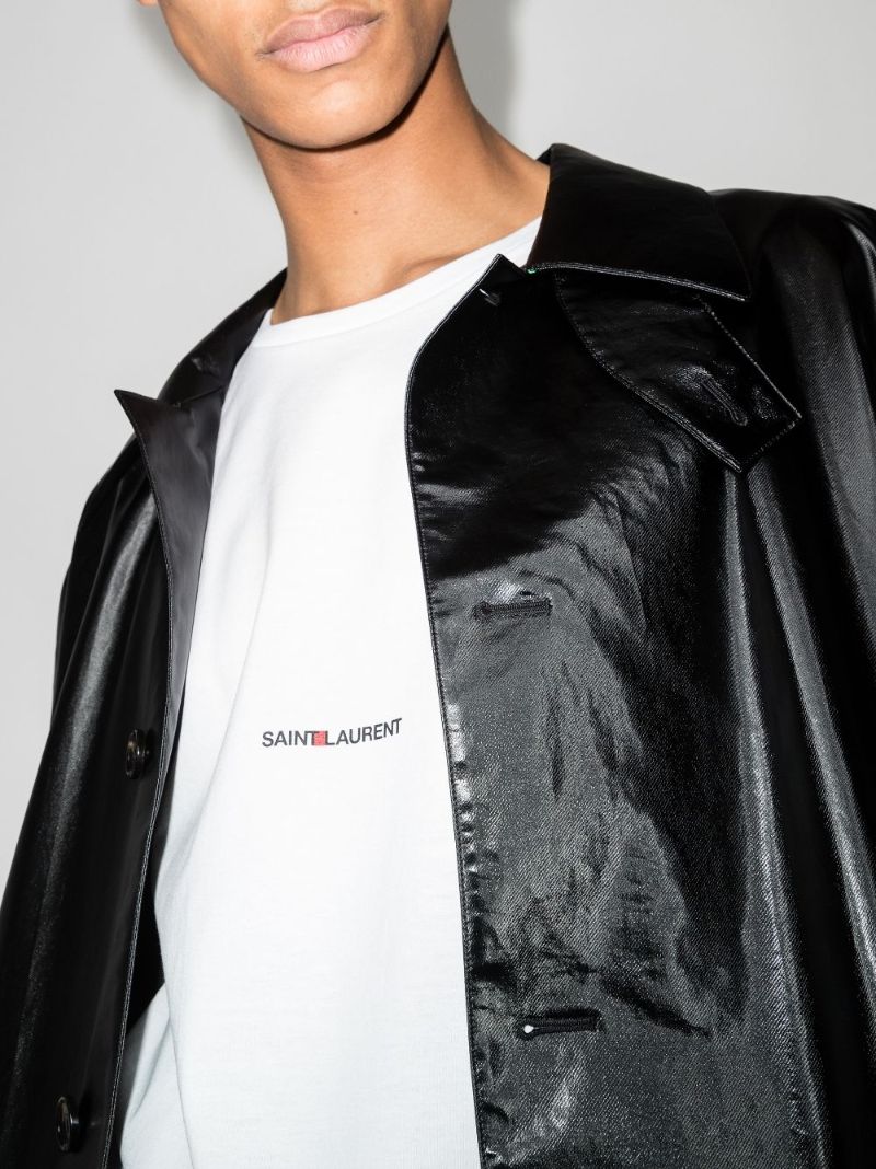 White Logo Print T-shirt
