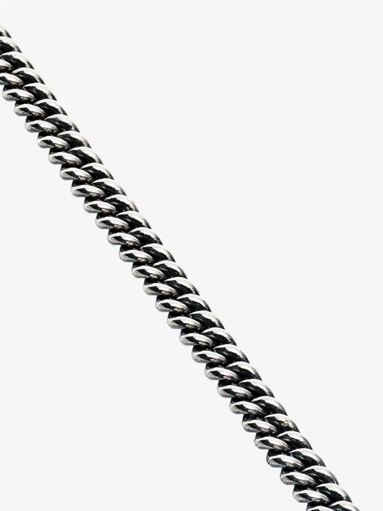 Sterling Silver and 14k Yellow Gold Heavy Curb Chain 6 Inch Bracelet