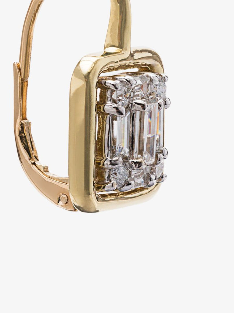 18k Yellow Gold Clarity Framed Drop Diamond Earrings