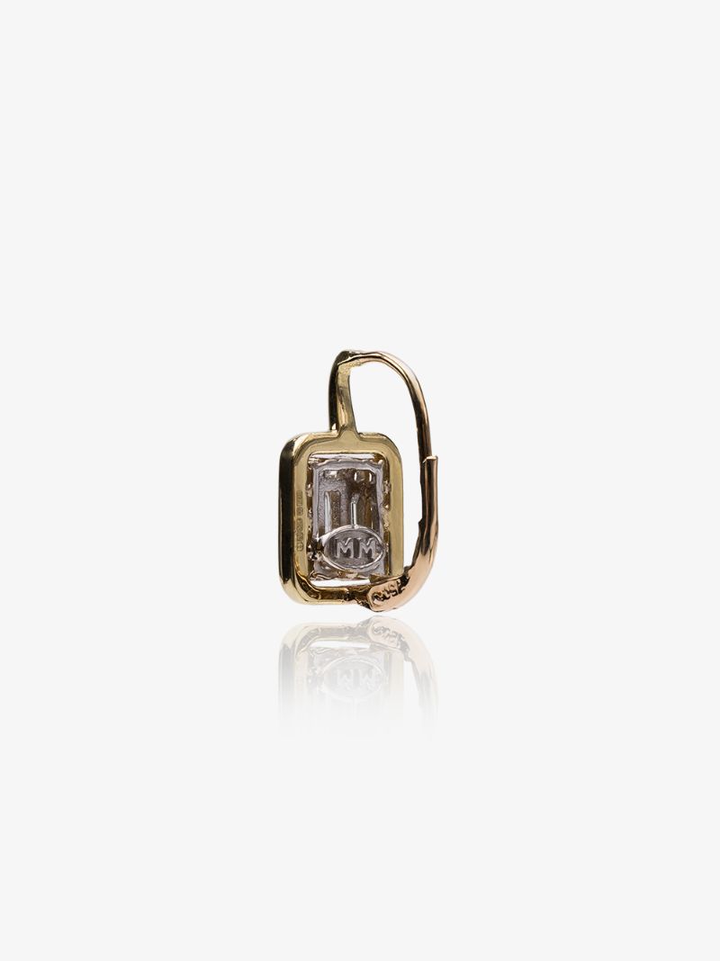 18k Yellow Gold Clarity Framed Drop Diamond Earrings
