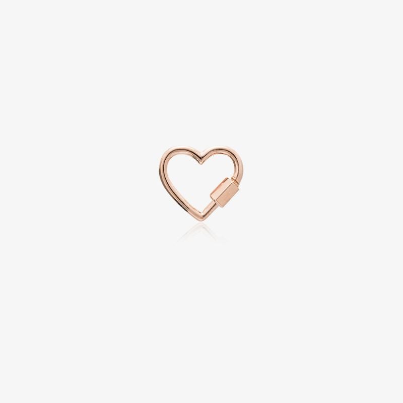 14k Rose Gold Baby Heart Lock Charm