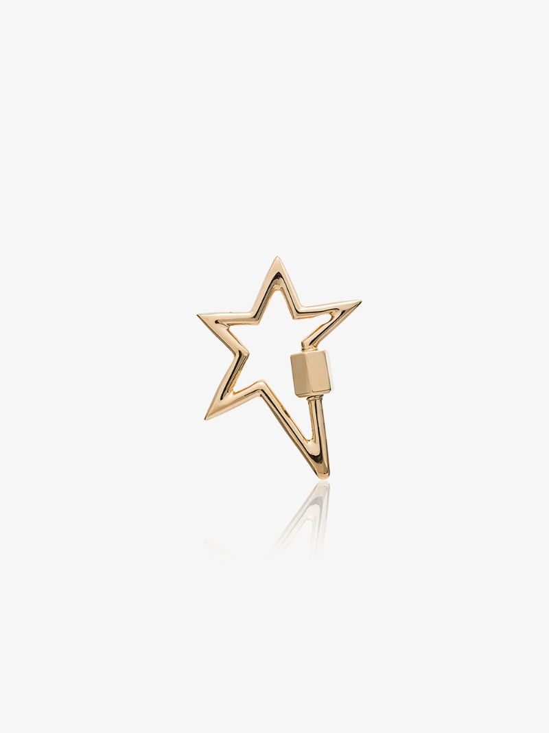 14k Yellow Gold Regular Star Lock Charm
