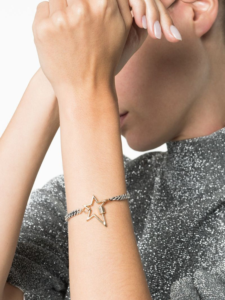 14k Yellow Gold Regular Star Lock Charm