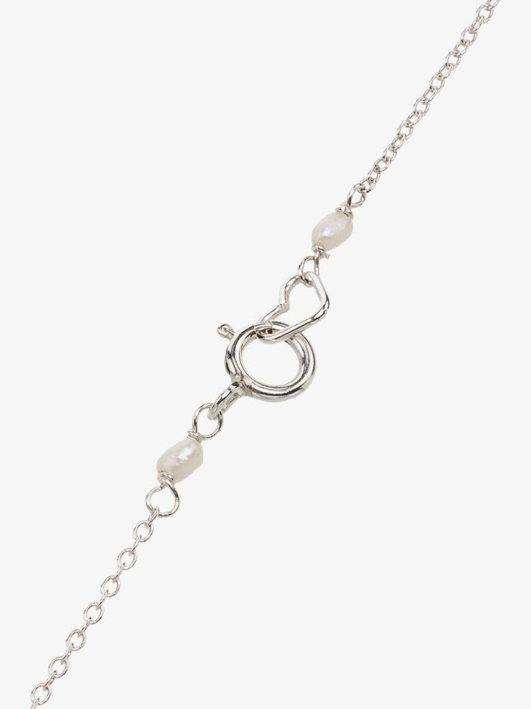 Lia Crystal-embellished Moon Silver Locket Necklace