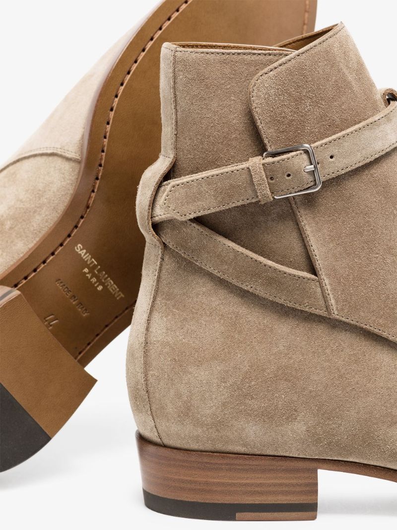 Beige Wyatt 30 Suede Ankle Boots