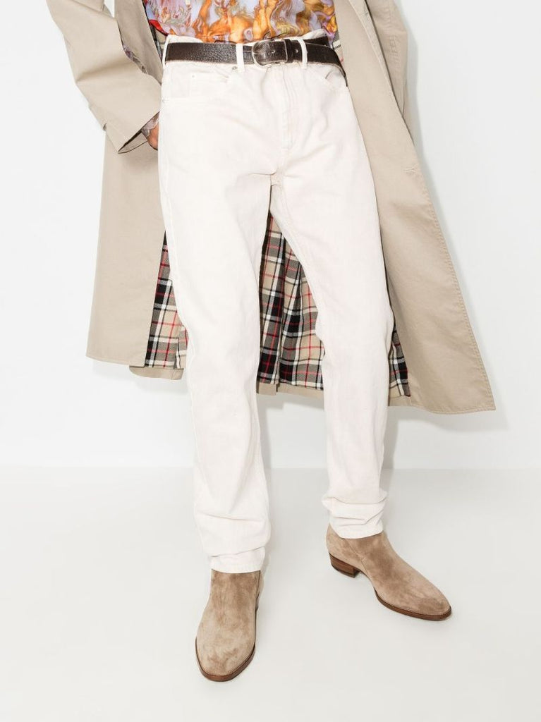 Beige Wyatt 30 Suede Ankle Boots