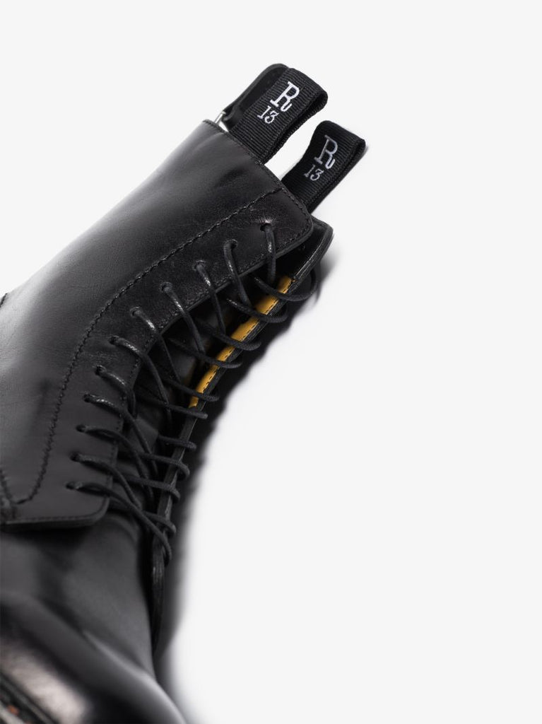 Black Single Stack 40 Leather Boots