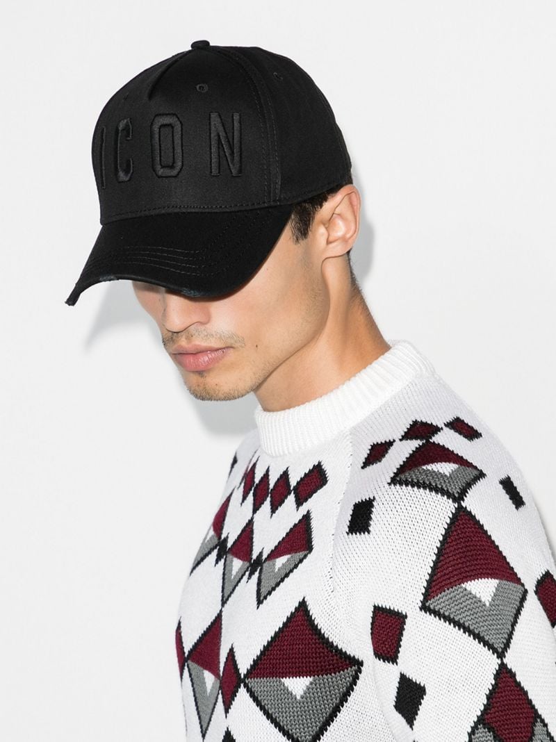 Black Icon Logo Baseball Cap