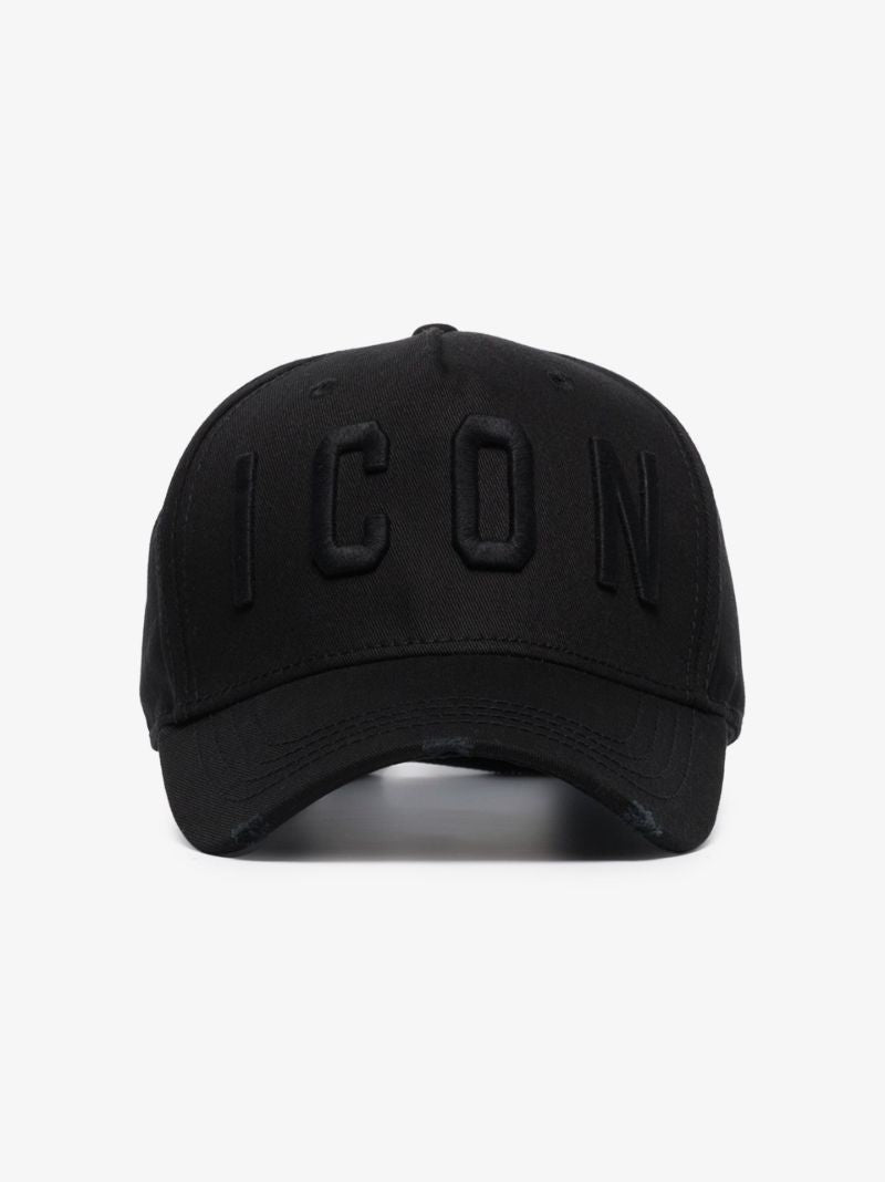 Black Icon Logo Baseball Cap