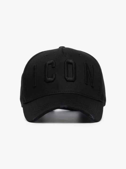 Black Icon Logo Baseball Cap