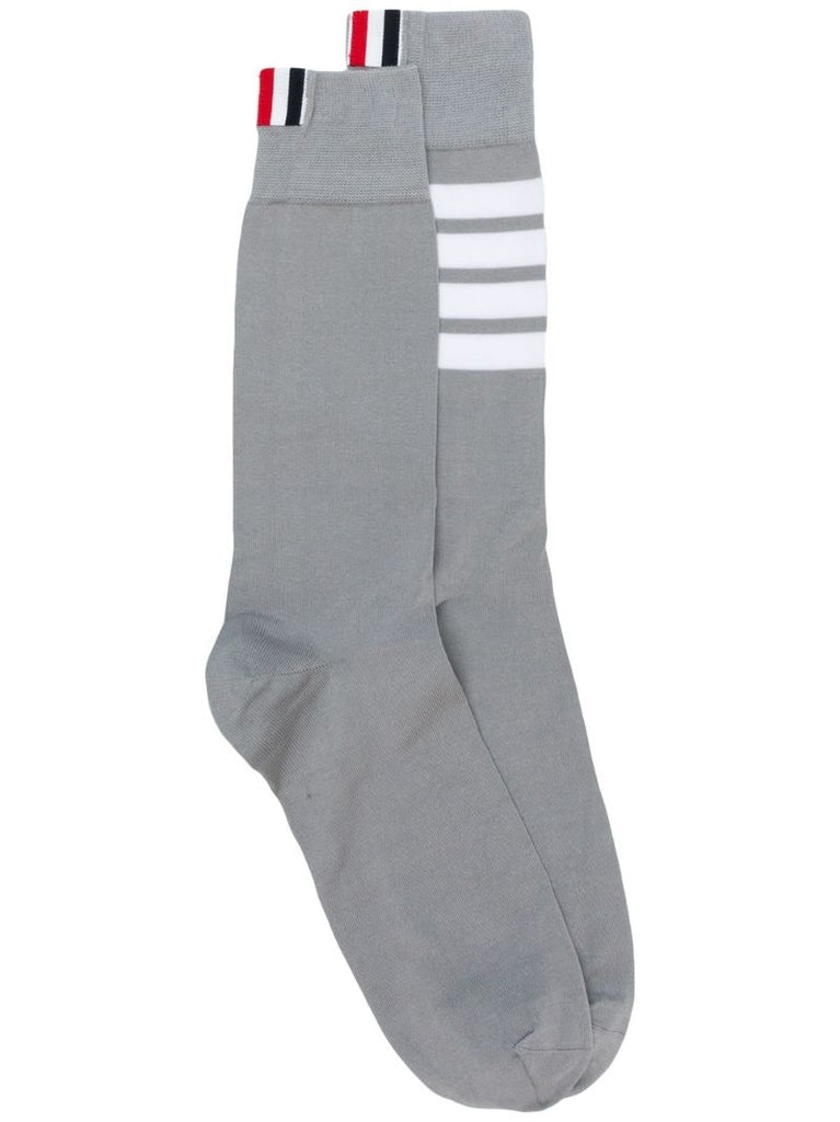 Grey 4-bar Stripe Socks