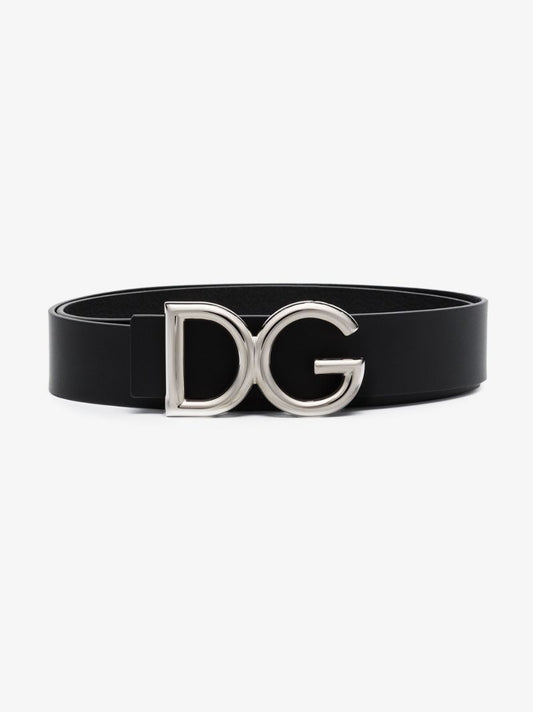 Black Dg Logo Buckle Belt