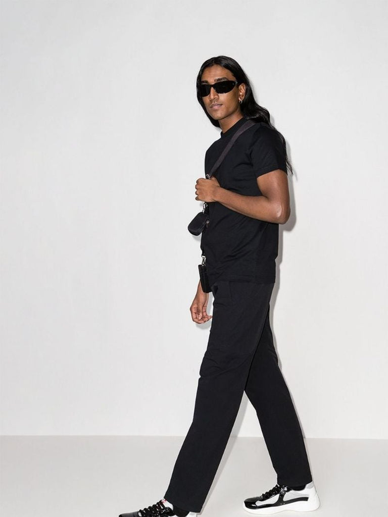 Black Cotton T-shirt Set