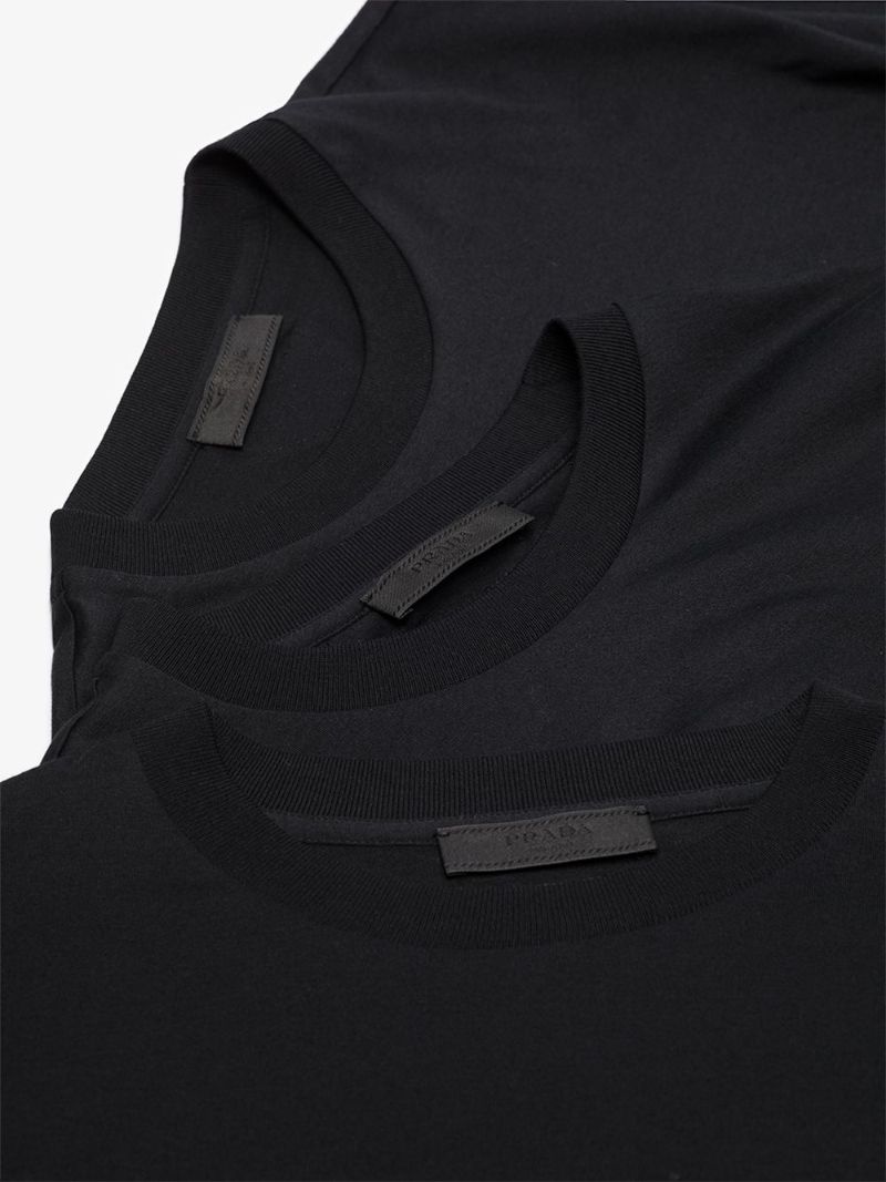 Black Cotton T-shirt Set