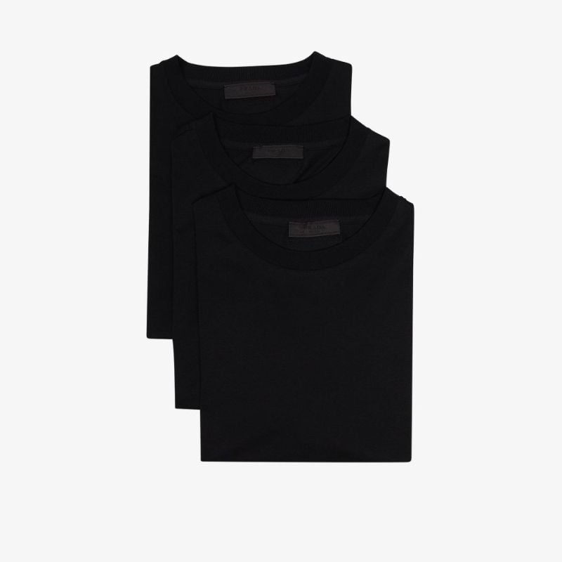 Black Cotton T-shirt Set