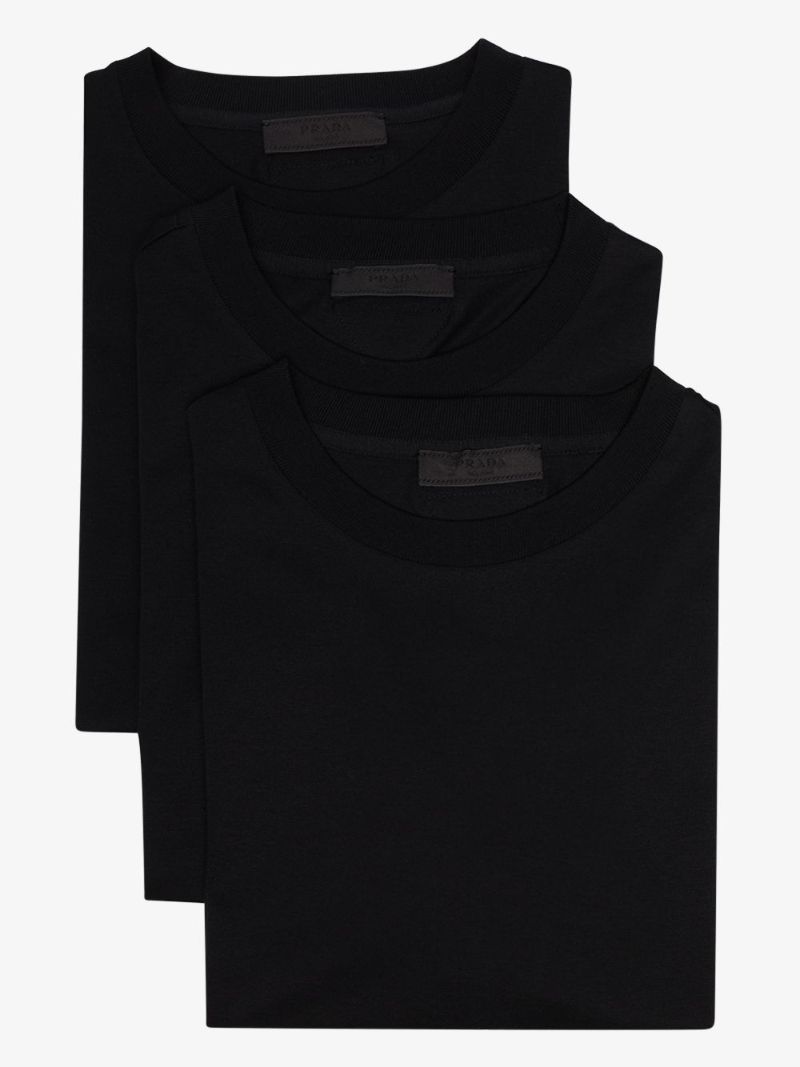 Black Cotton T-shirt Set