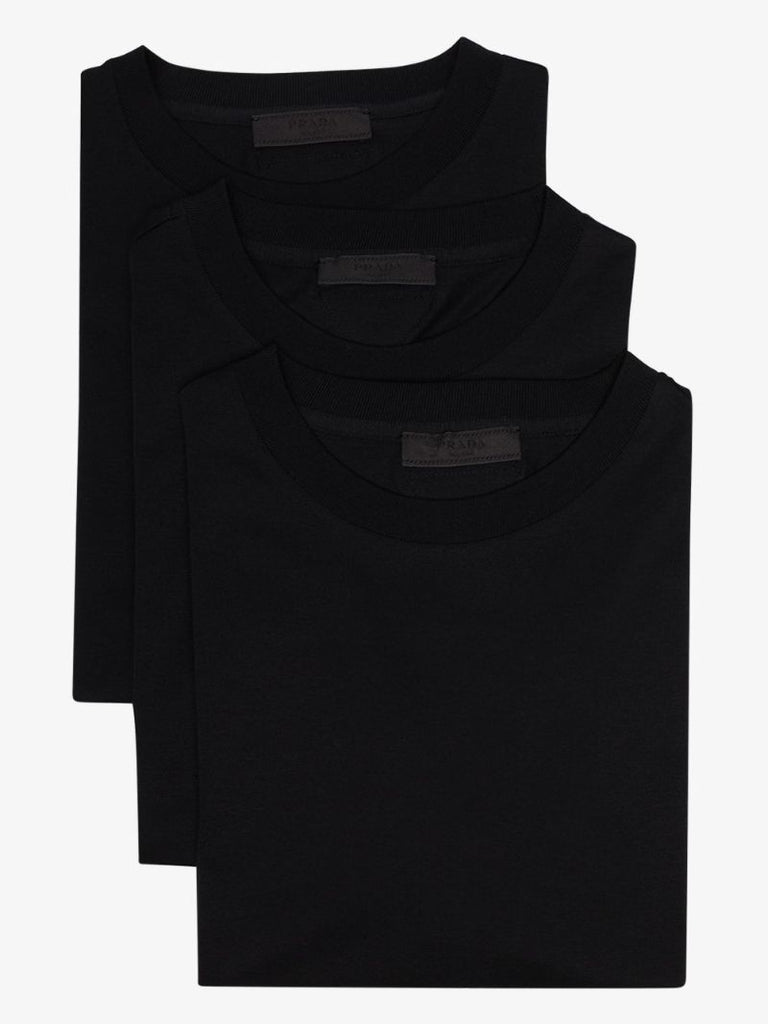 Black Cotton T-shirt Set