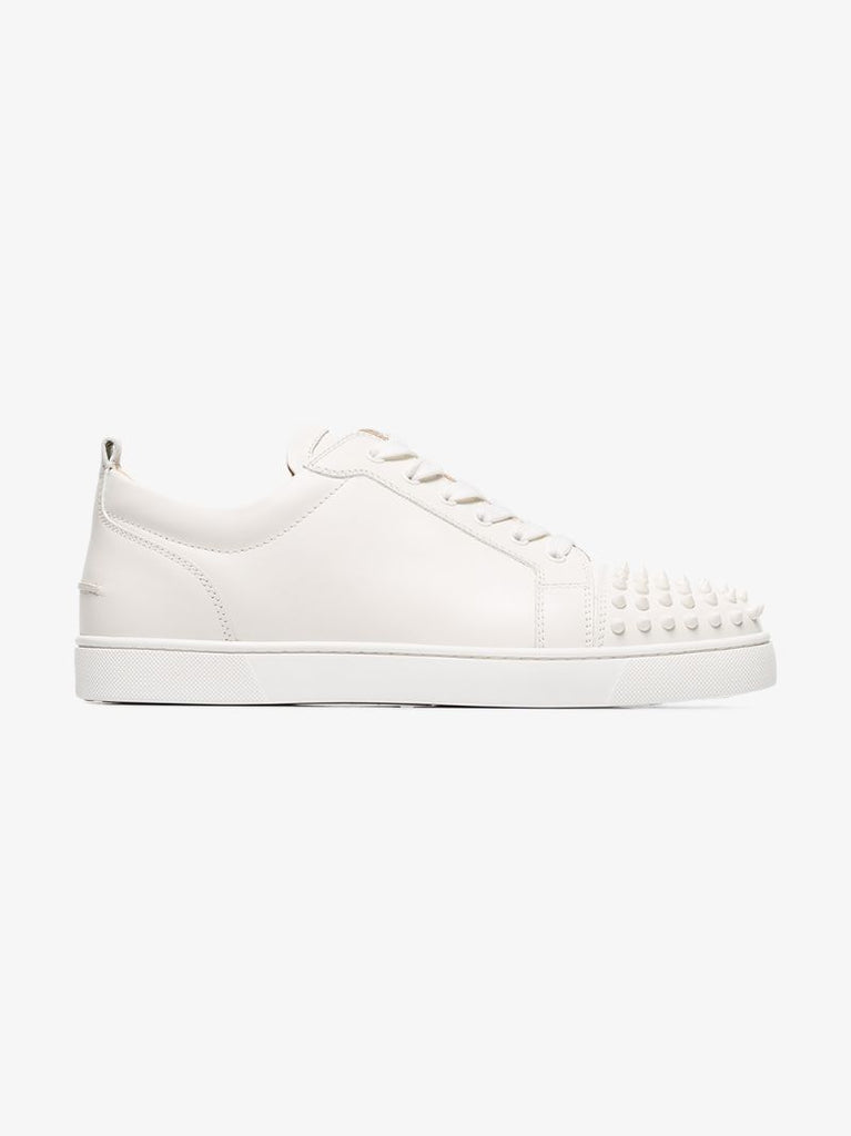 White Louis Junior Studded Leather Sneakers