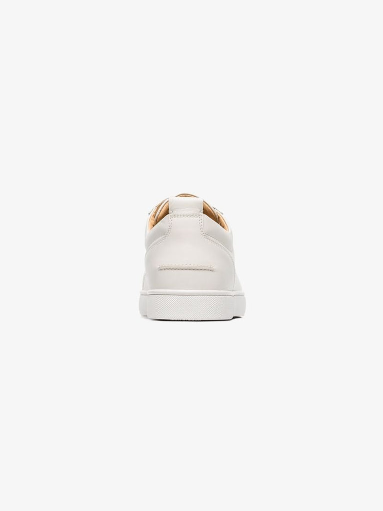White Louis Junior Studded Leather Sneakers