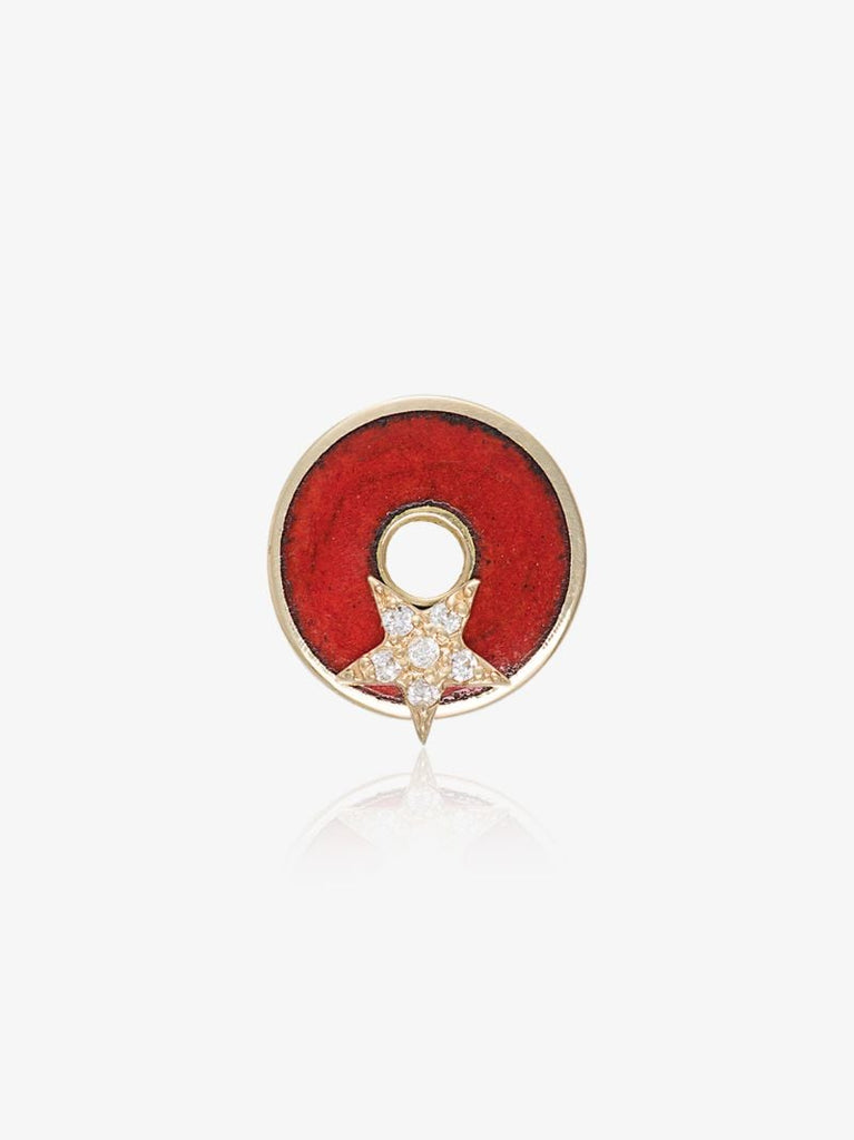 18k Yellow Gold Small Star Diamond Charm
