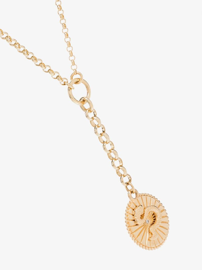 18k Yellow Gold Wholeness Small Belcher Chain Diamond Necklace