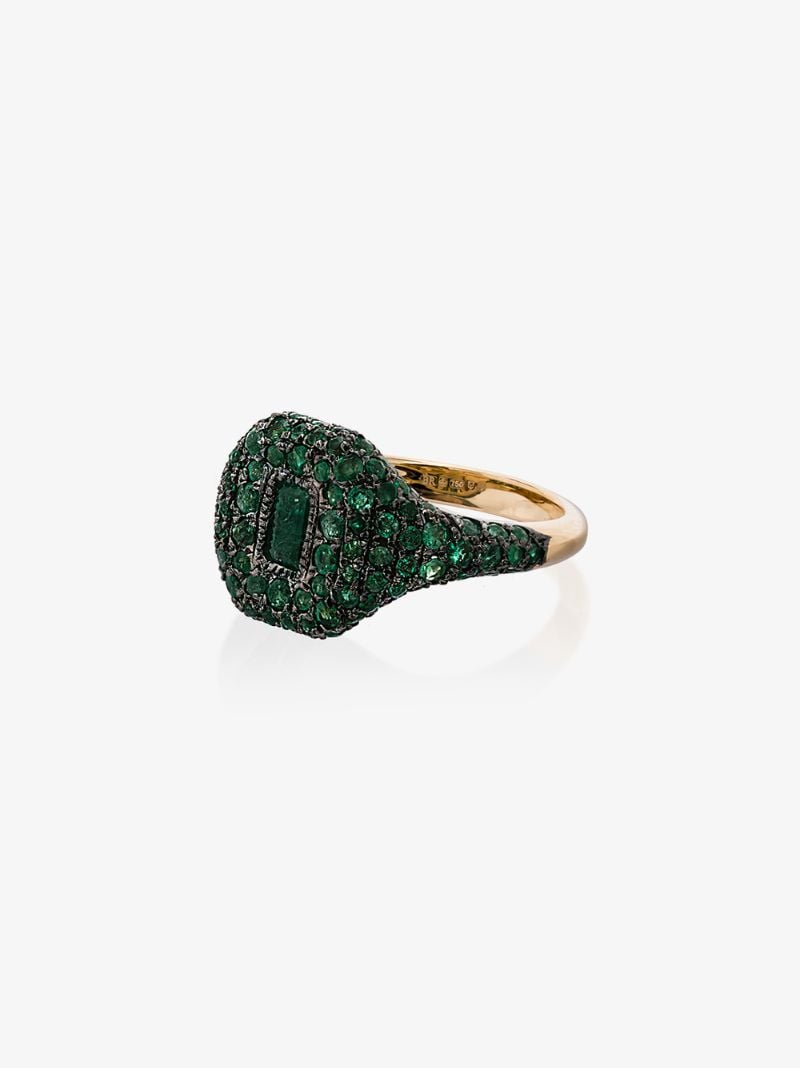 18k Yellow Gold Emerald Ring
