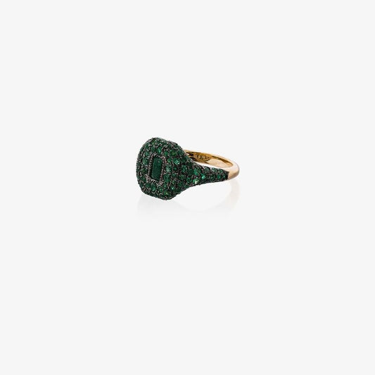 18k Yellow Gold Emerald Ring
