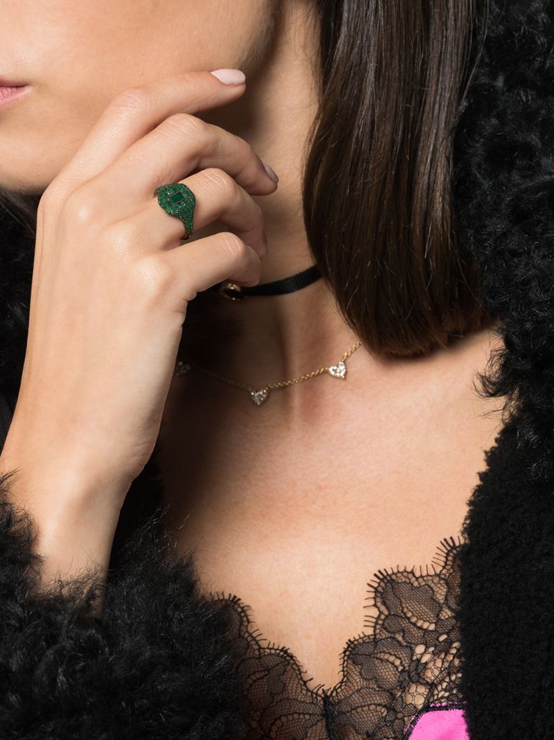 18k Yellow Gold Emerald Ring
