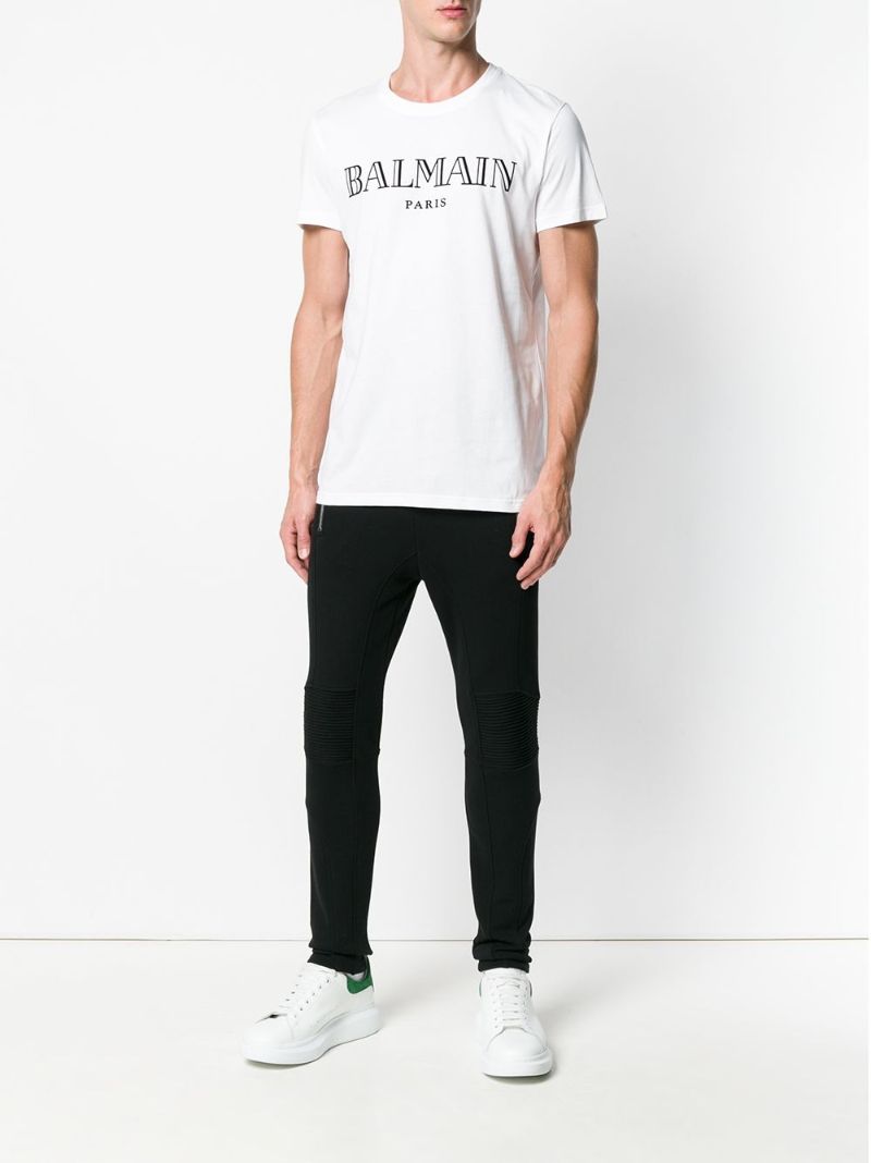 Paris Logo Print Cotton T-shirt