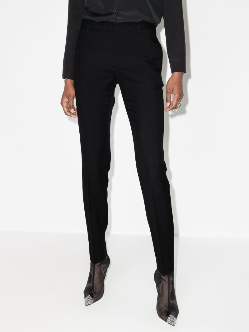 Black Wool Tuxedo Trousers