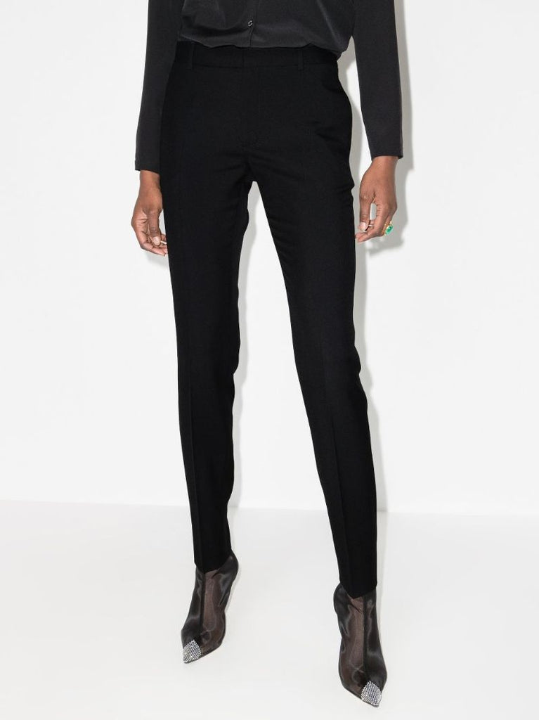 Black Wool Tuxedo Trousers
