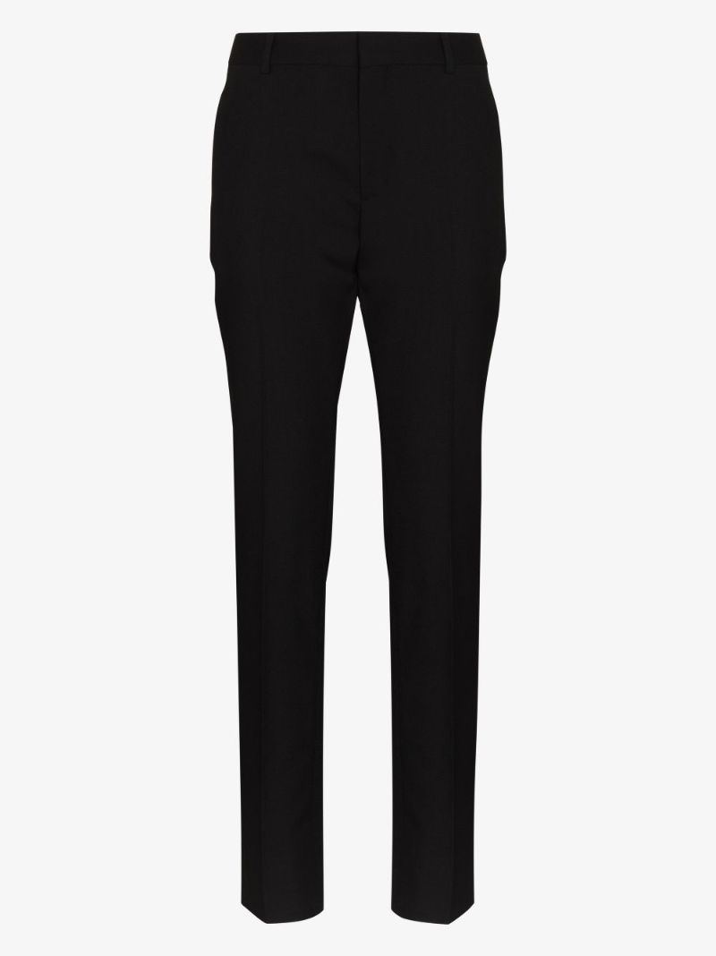 Black Wool Tuxedo Trousers