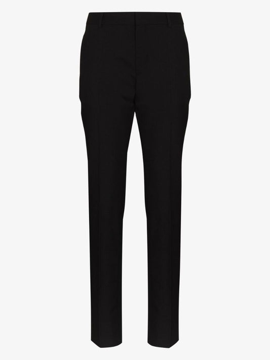 Black Wool Tuxedo Trousers