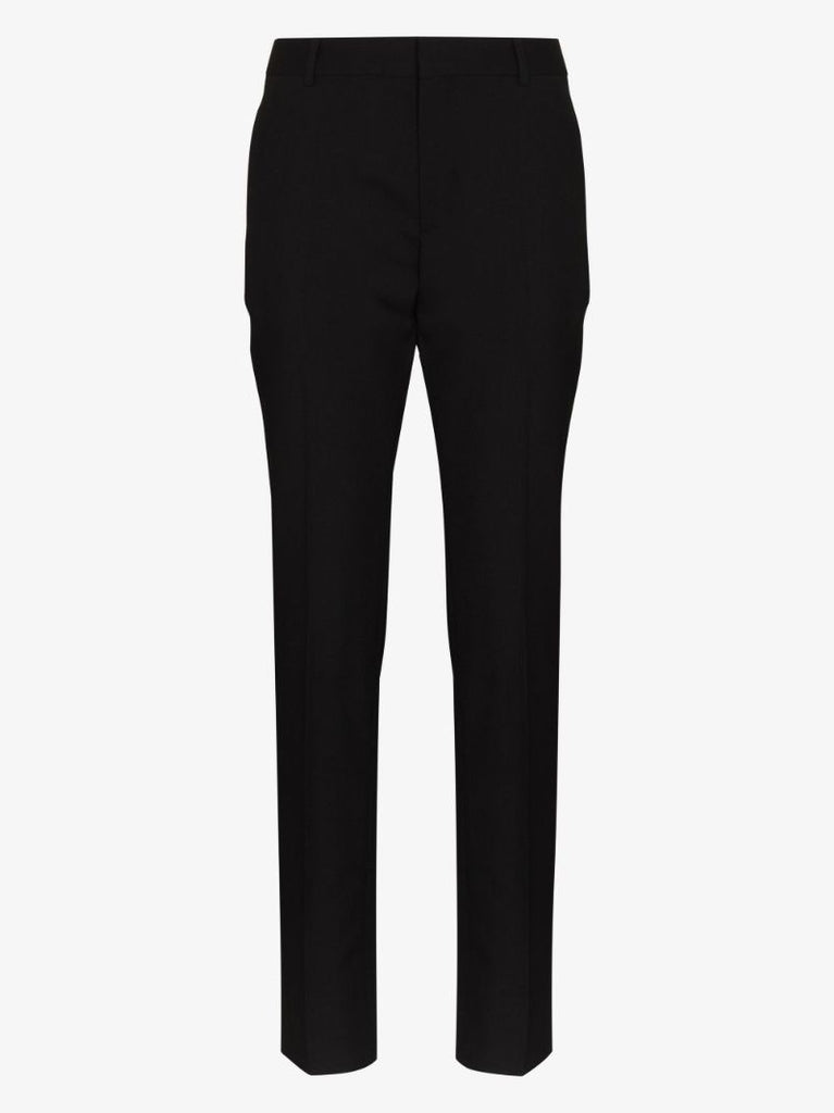 Black Wool Tuxedo Trousers