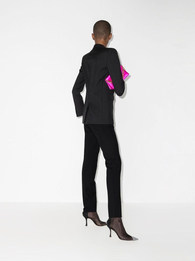 Black Wool Tuxedo Trousers
