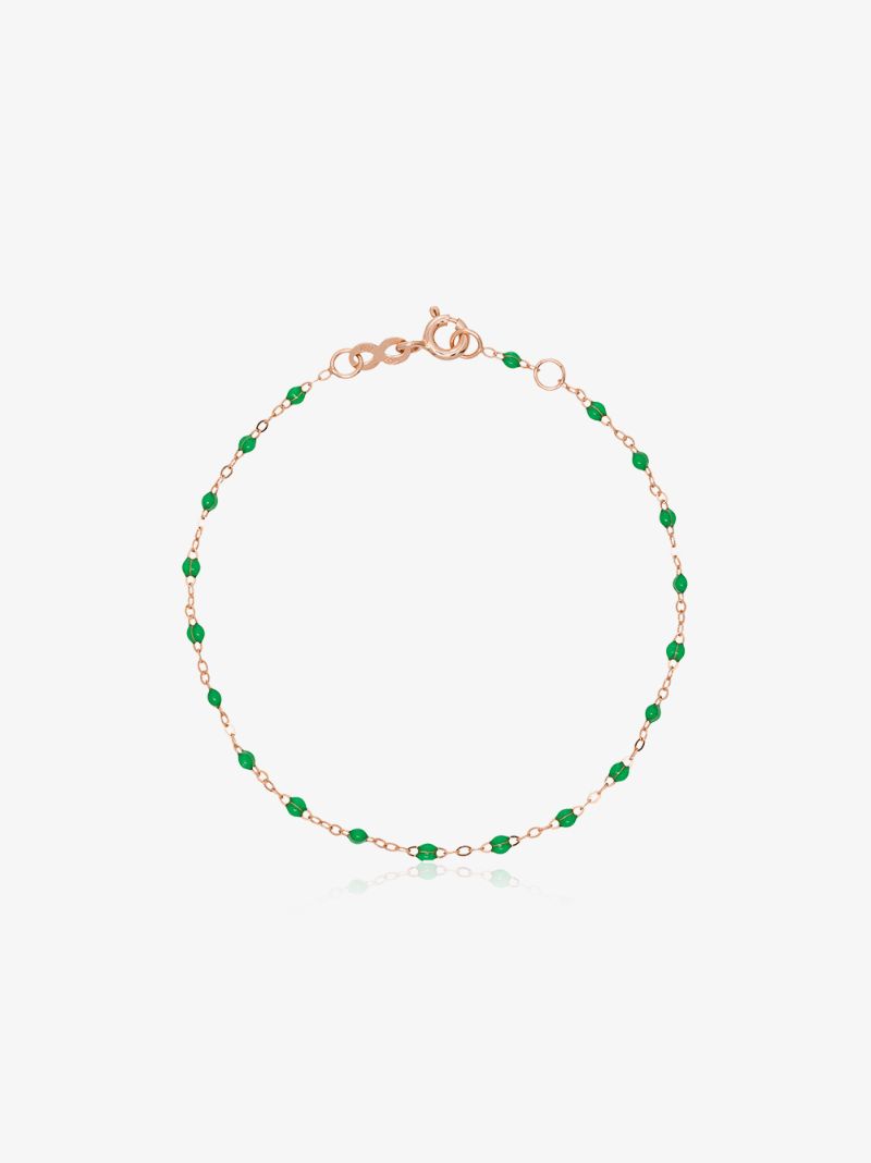 18k Rose Gold 17 Cm Beaded Bracelet