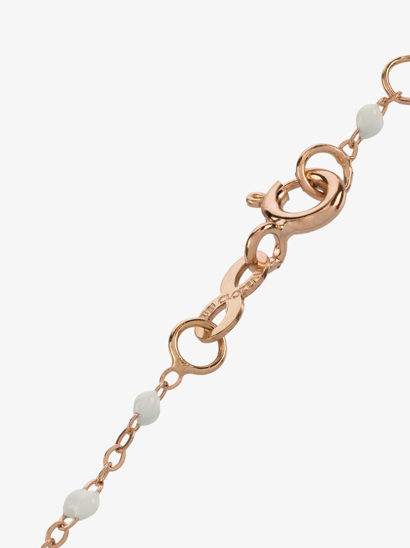 18k Rose Gold Star 17 Cm Beaded Diamond Bracelet
